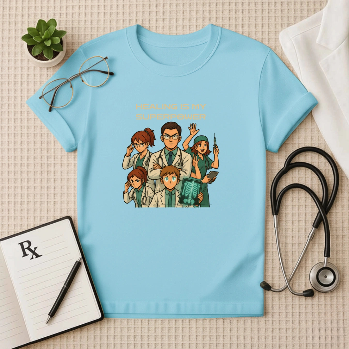 Healing Is My Superpower – Anime Medical T-Shirt for Healers & Doctors