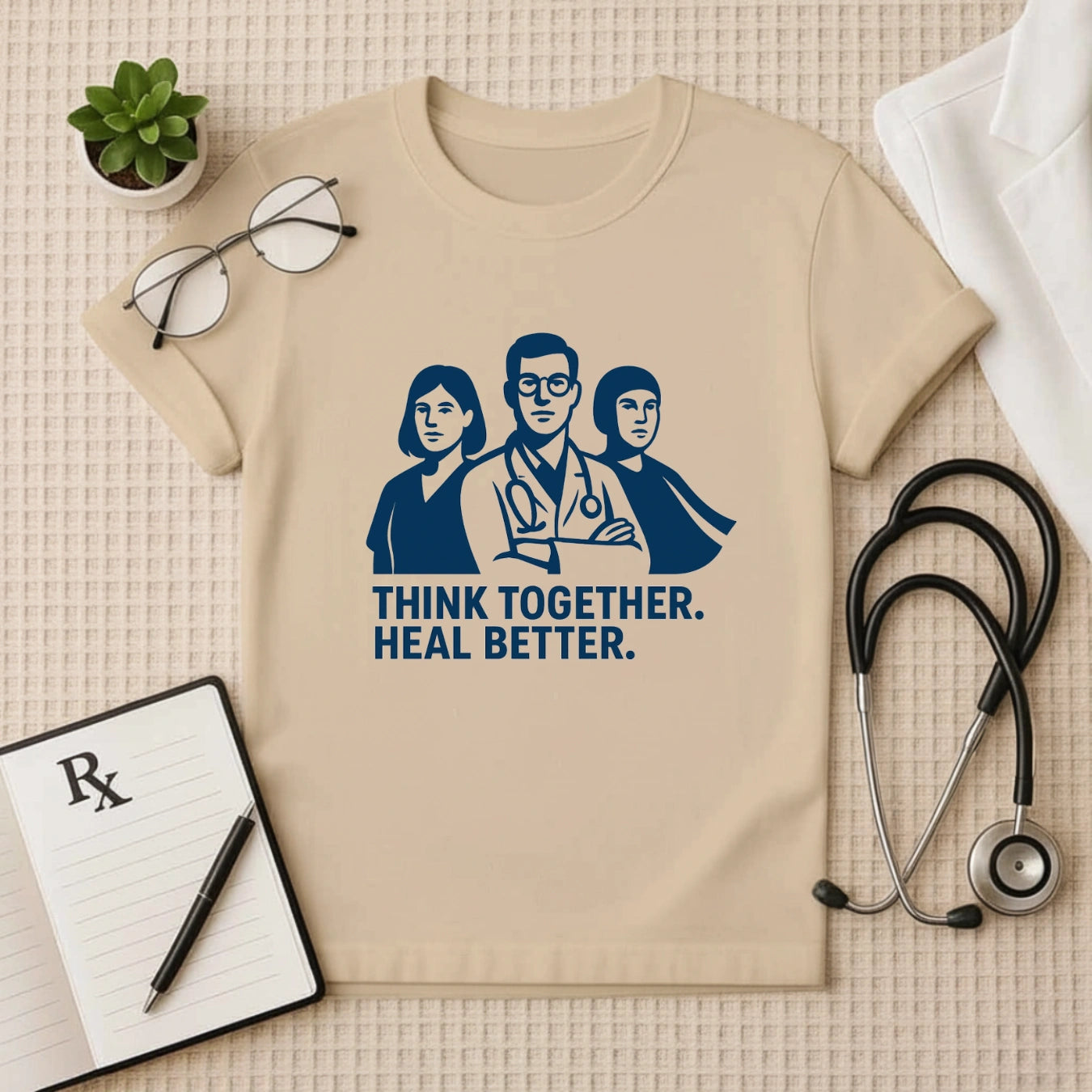 Think Together Heal Better T-Shirt | Unisex Fit for Healthcare Workers