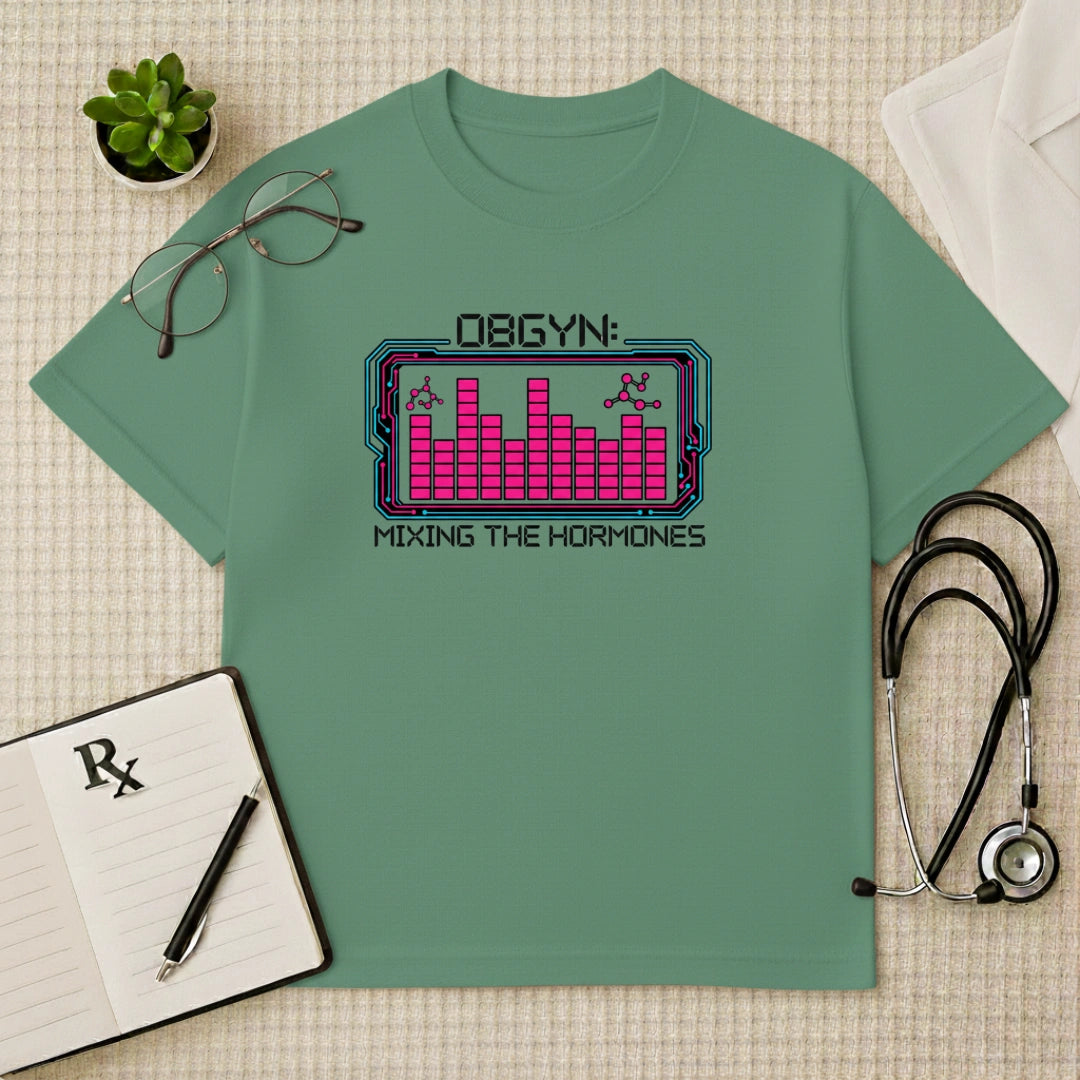 OBGYN Hormones Oversized T-shirt: Mixing the Science Tee