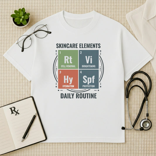 Skincare Elements Daily Routine Oversized T-Shirt