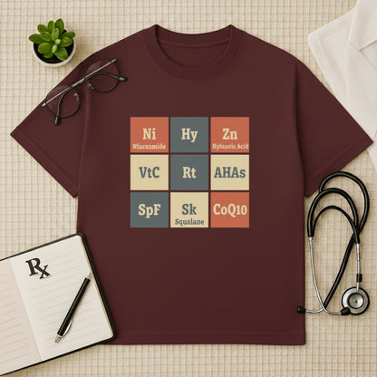 Skincare Elements Periodic Oversized T-Shirt