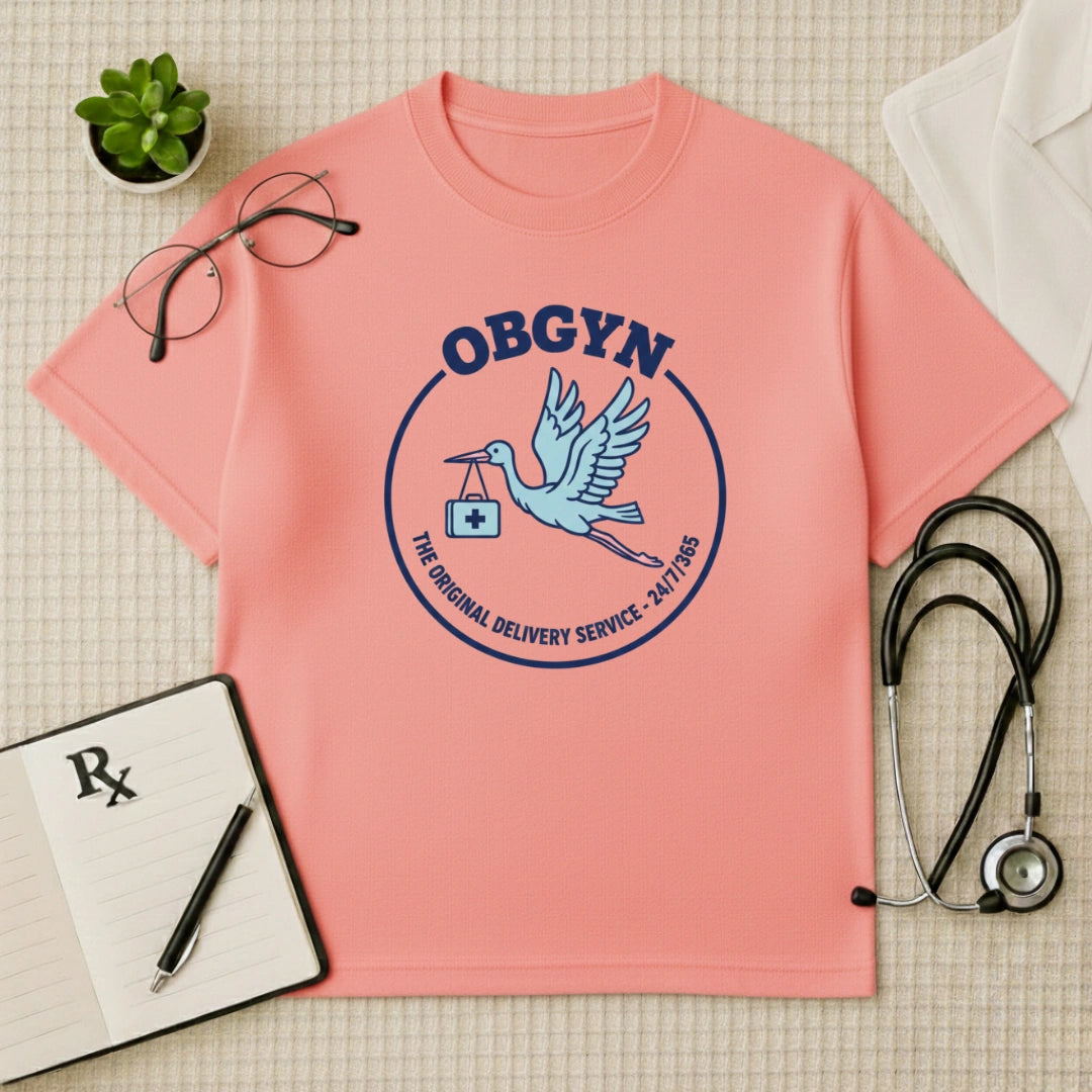 OBGYN Delivery Oversized T-shirt: The Original 24/7 Delivery Service