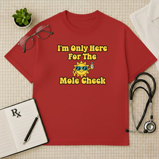 Mole Check Oversized Fun Graphic T-Shirt