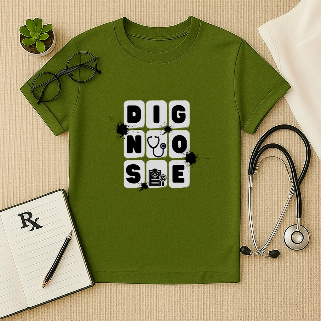 DIAGNOSE Block Graphic Doctor T-Shirt