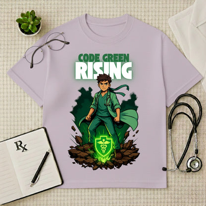 Code Green Rising Anime Doctor Oversized T-Shirt