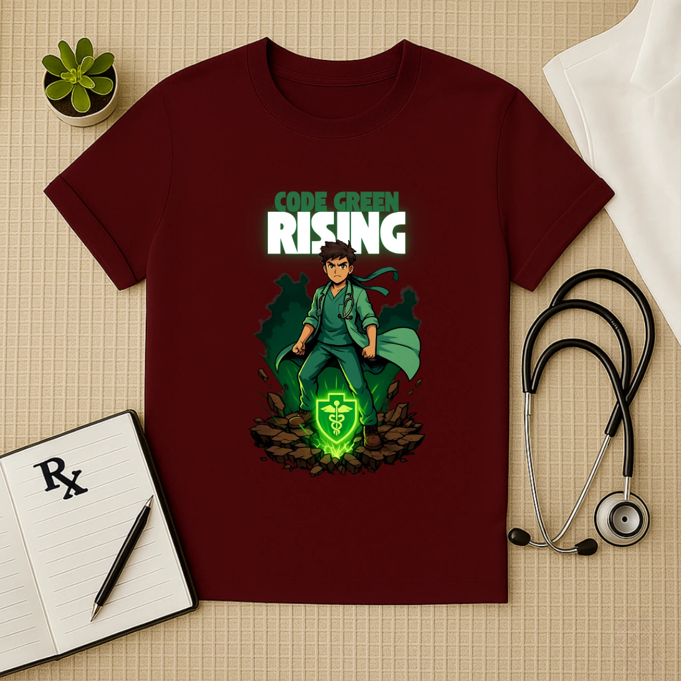 Code Green Rising – Anime Style Doctor T-shirt