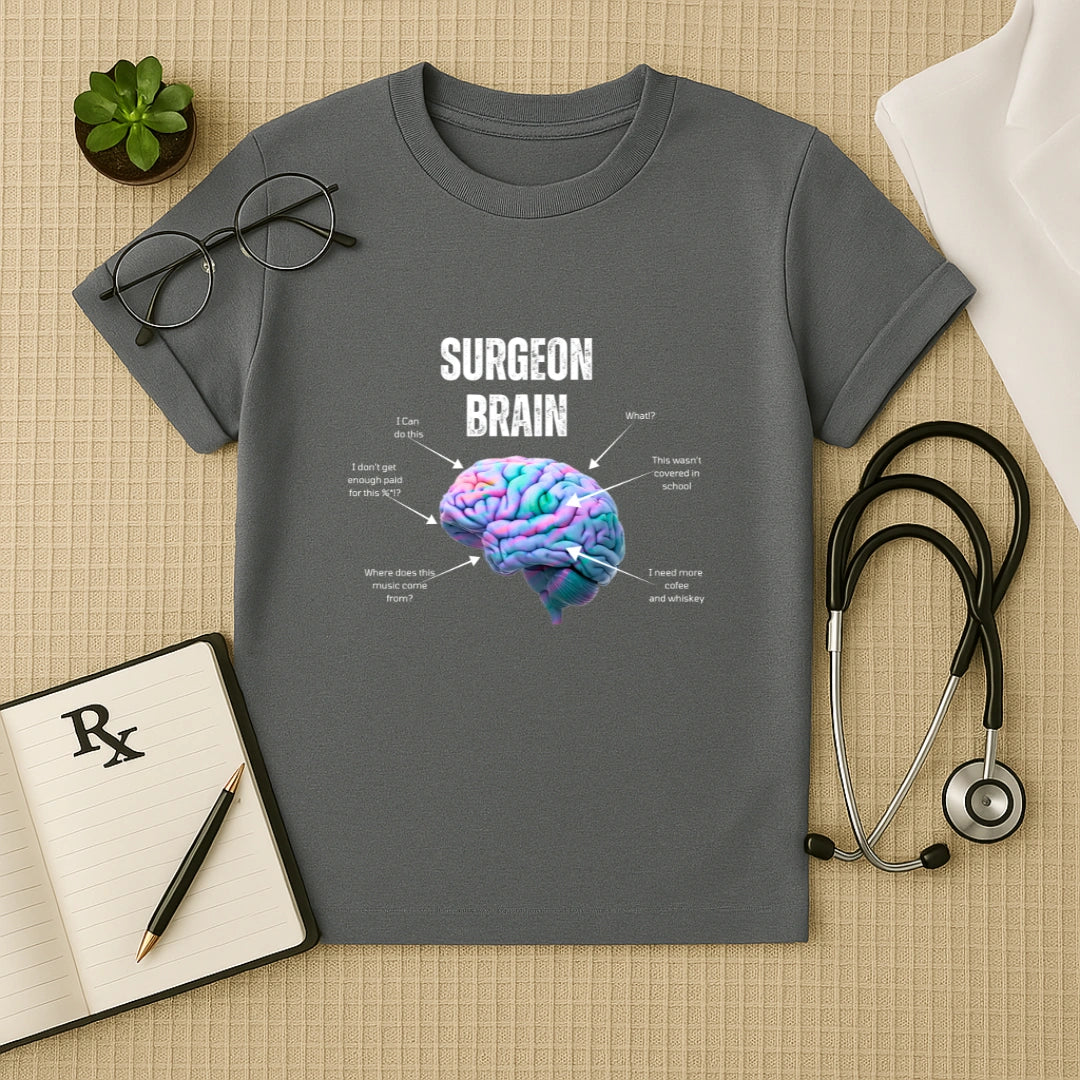 Surgeon Brain Funny Anatomy Doctor T-Shirt