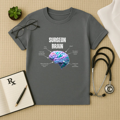 Surgeon Brain Funny Anatomy Doctor T-Shirt