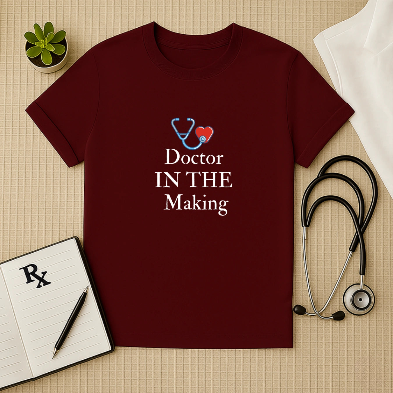 Doctor In The Making Heart Stethoscope Tee