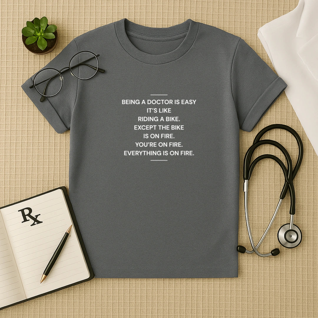 Doctor on Fire T-Shirt | Funny Medical Quote Tee