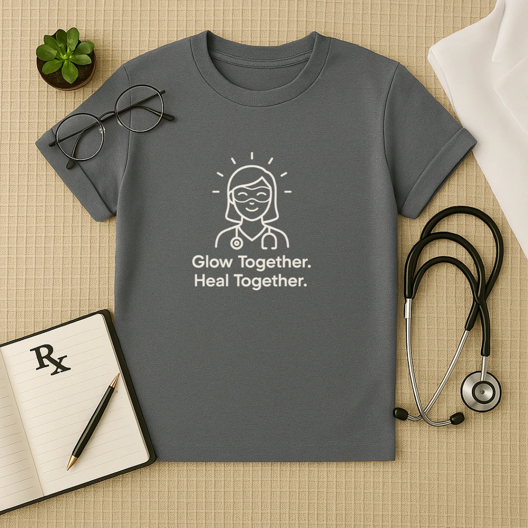 Glow Together Heal Together T-Shirt | Unisex Dermatologist Tee