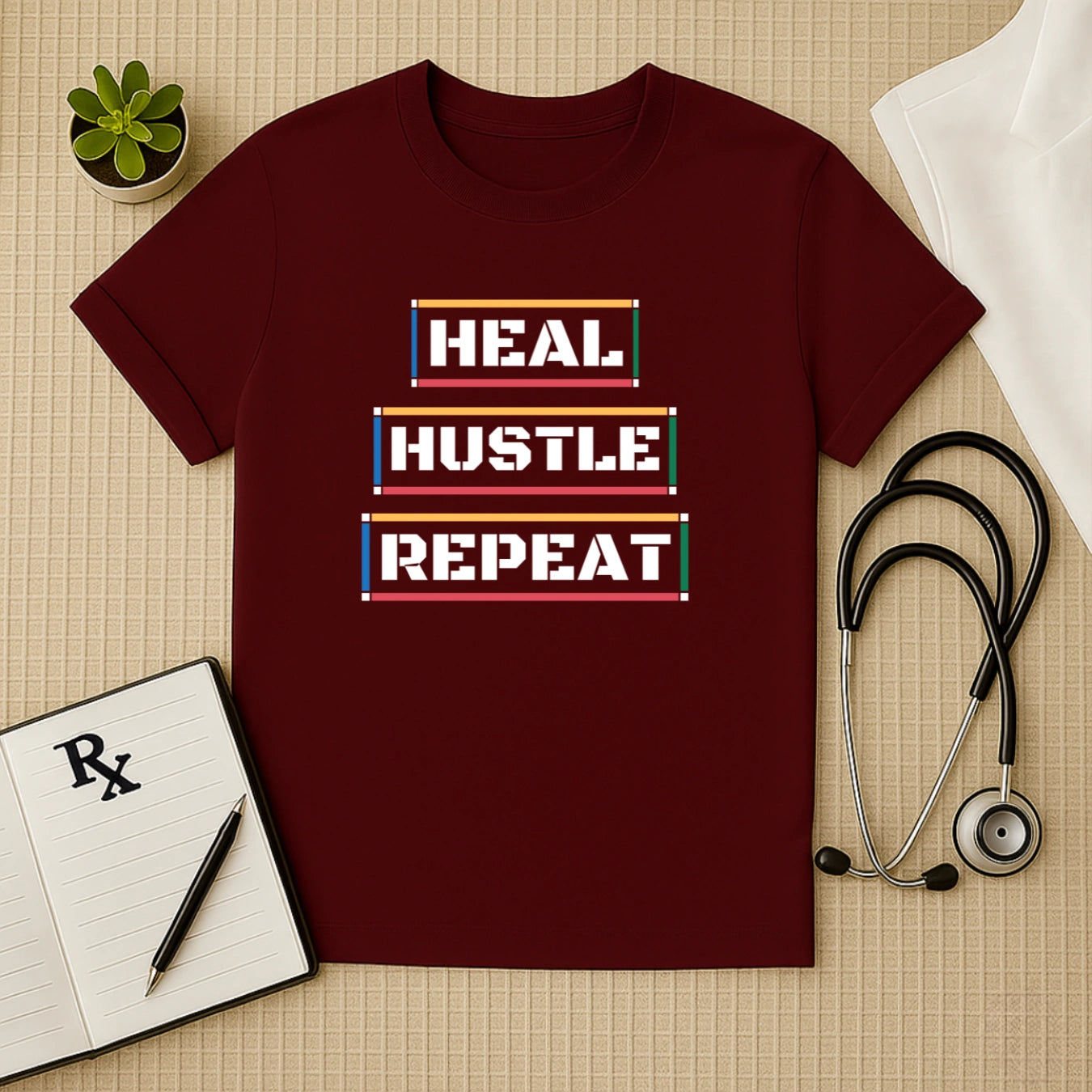 Heal Hustle Repeat: Doctor's Grind T-Shirt