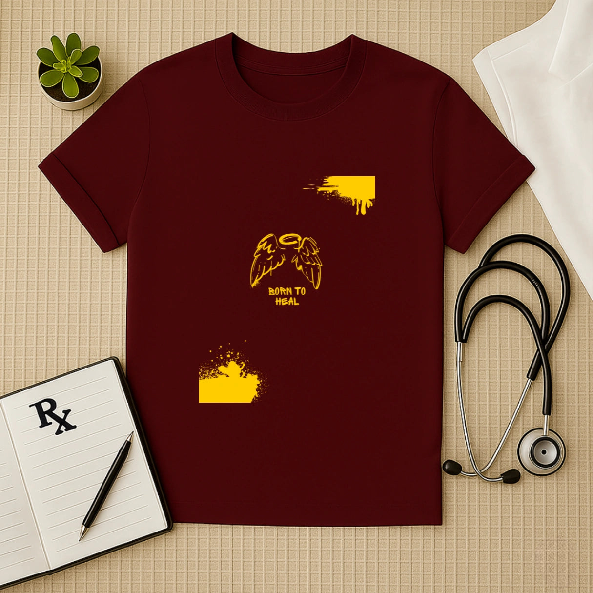 Born to Heal – Doctor Angel Wing Graphic Unisex T-shirt for Medical Heroes