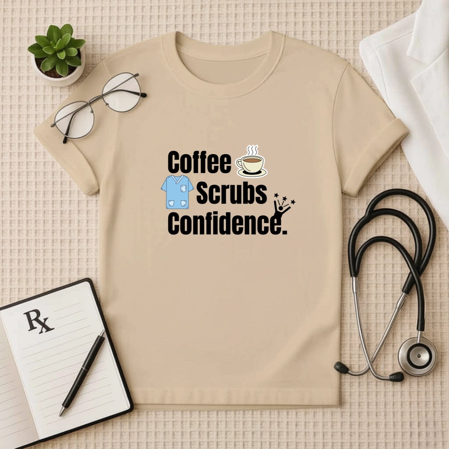 Coffee Scrubs Confidence: Doctor's Daily Essentials T-Shirt