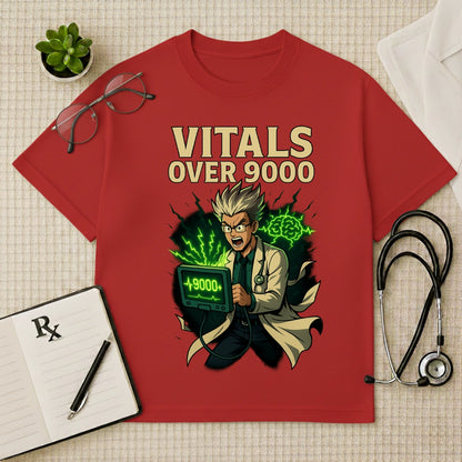 Vitals Over 9000  Anime Doc Swag Oversized Tee