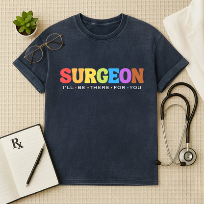 Surgeon Oversized Acid Wash T-Shirt For Doctors