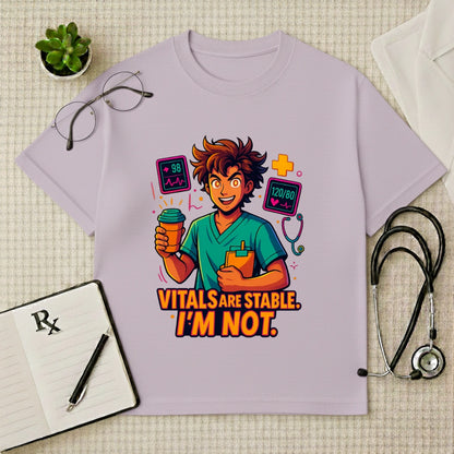 Vitals Are Stable Doctor Quote Oversized T-Shirt