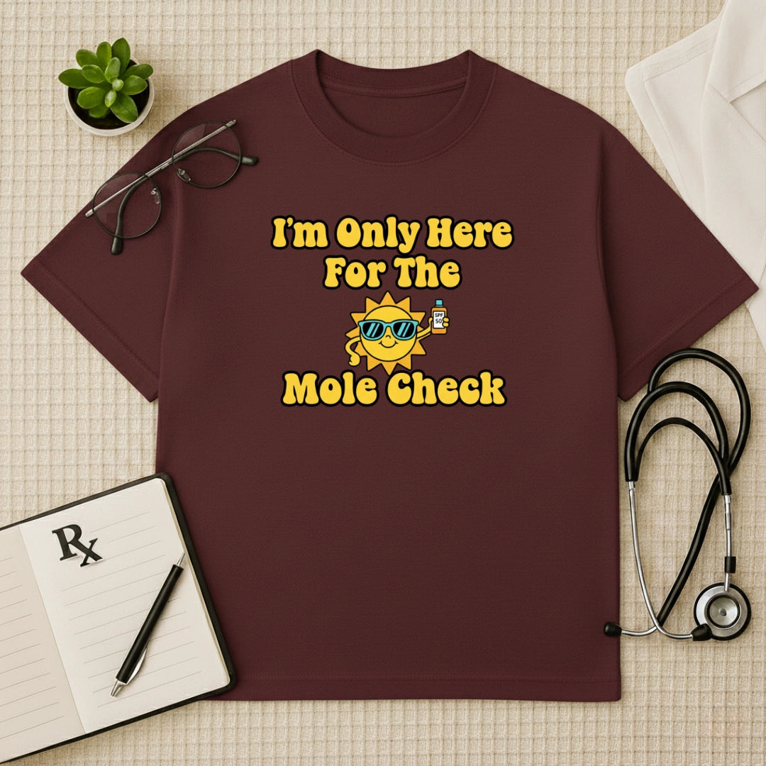Mole Check Oversized Fun Graphic T-Shirt