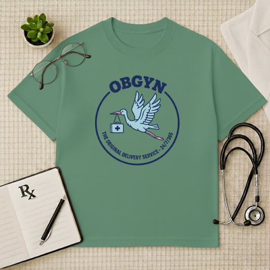 OBGYN Delivery Oversized T-shirt: The Original 24/7 Delivery Service