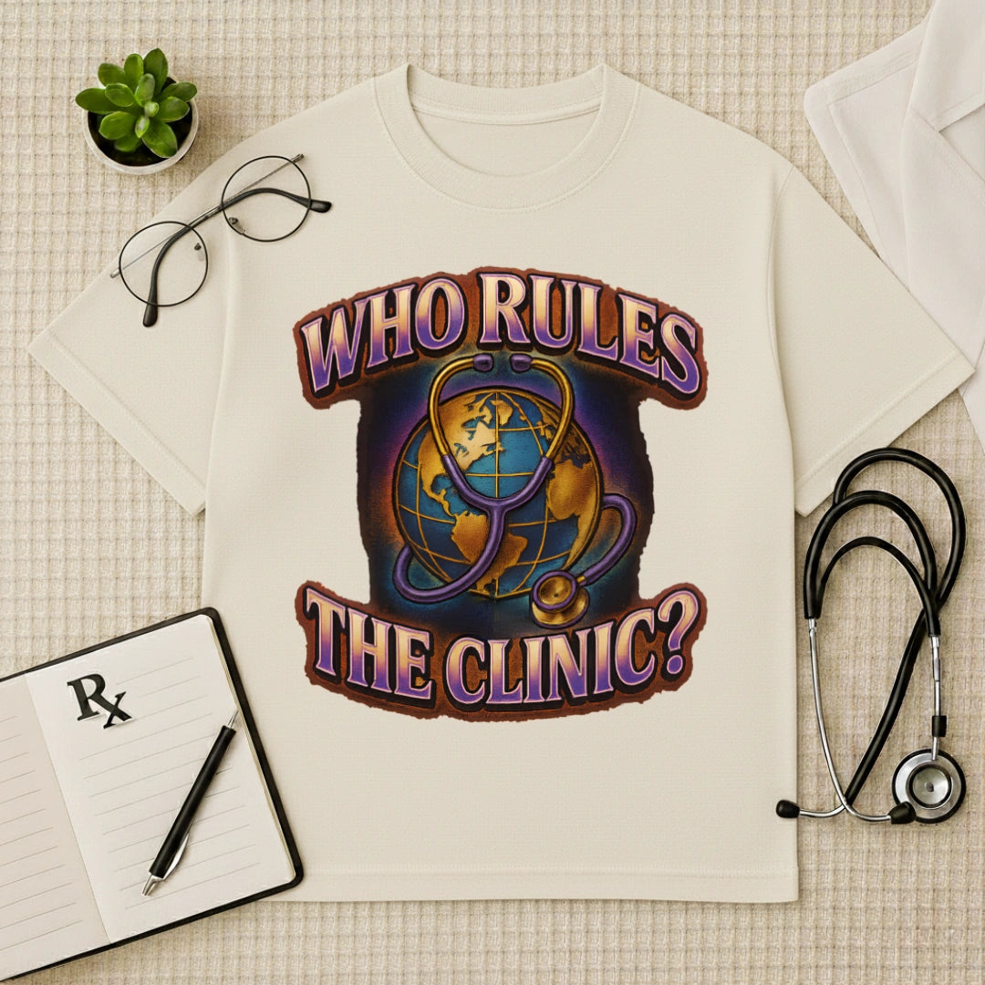 "Who Rules The Clinic?" Oversized Doctor TShirt