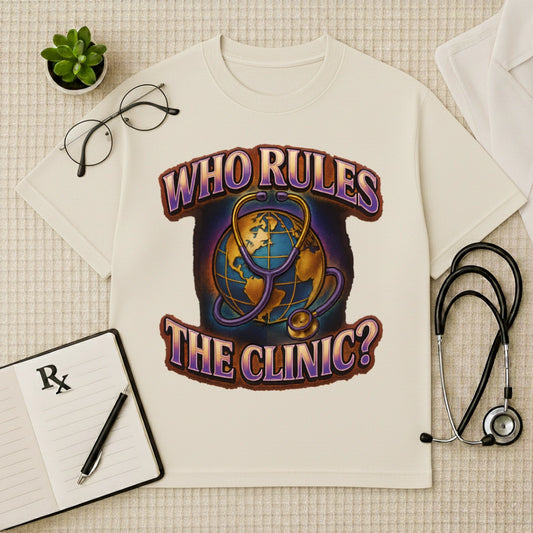 "Who Rules The Clinic?" Oversized Doctor TShirt