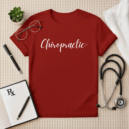 Chiropractic with Heart: Elegant Doctor T-Shirt