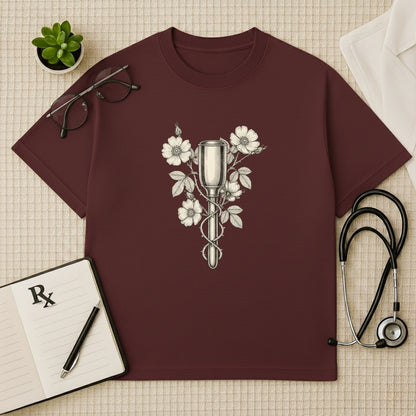 Floral Pinard Horn Gynae Oversized T-Shirt