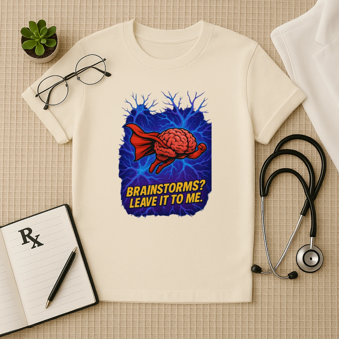 Brainstorms? Leave It to Me – Bold Hero Doctor T-shirt