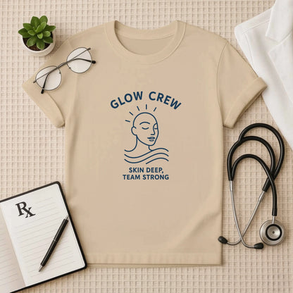 Glow Crew T-Shirt – Skin Deep, Team Strong | Dermatologist Unisex Tee
