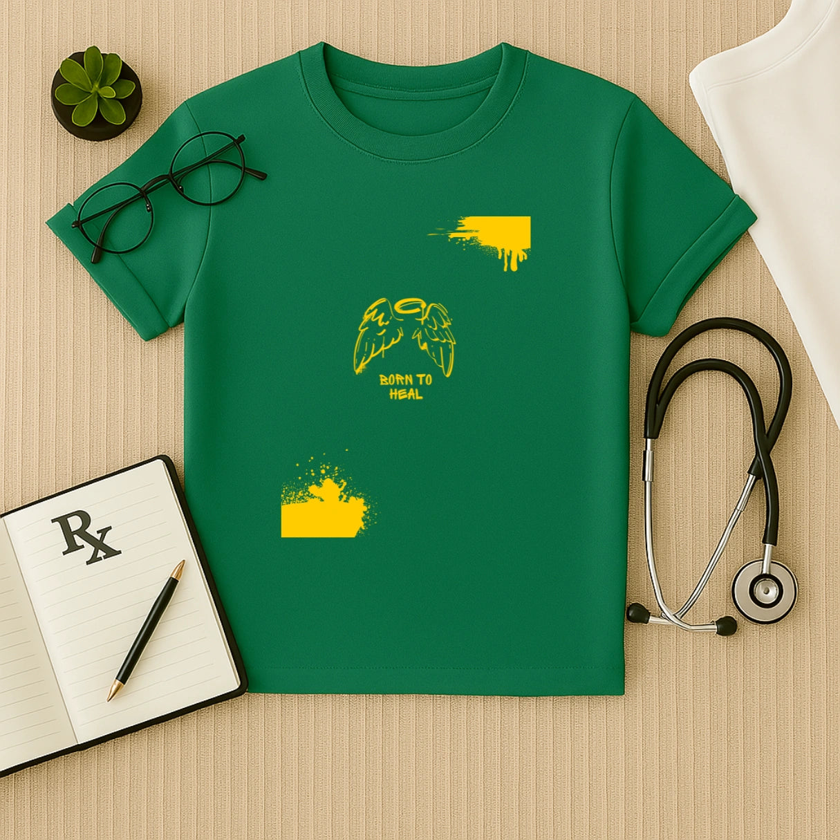 Born to Heal – Doctor Angel Wing Graphic Unisex T-shirt for Medical Heroes