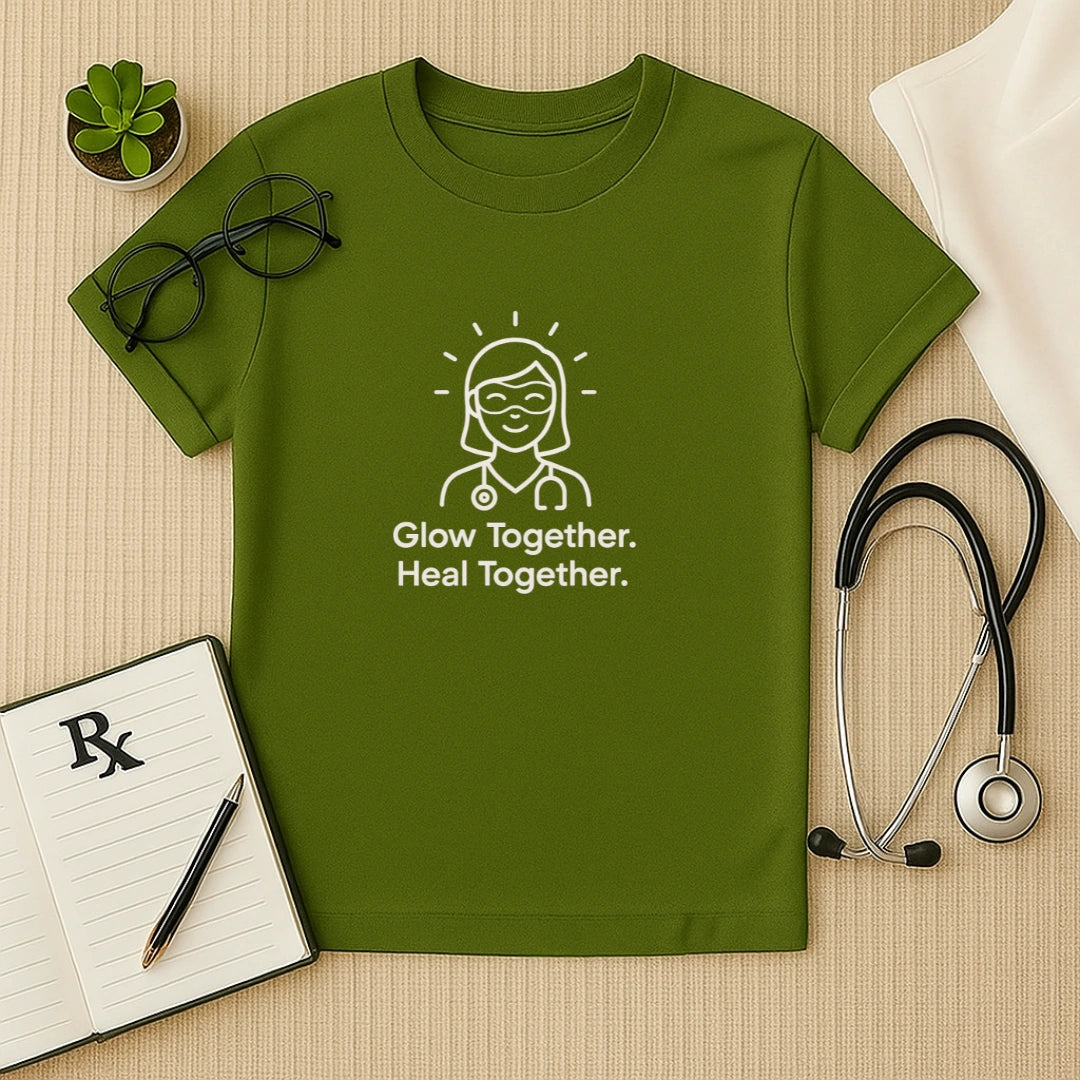 Glow Together Heal Together T-Shirt | Unisex Dermatologist Tee