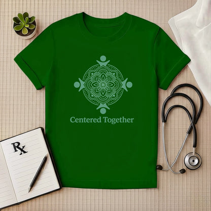 Centered Together T-Shirt | Unisex Ayurveda Crew Tee for Wellness Staff