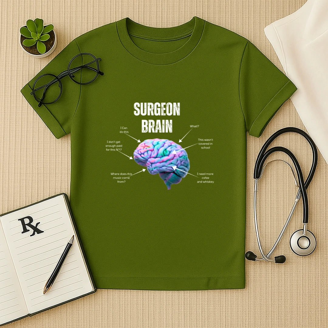 Surgeon Brain Funny Anatomy Doctor T-Shirt