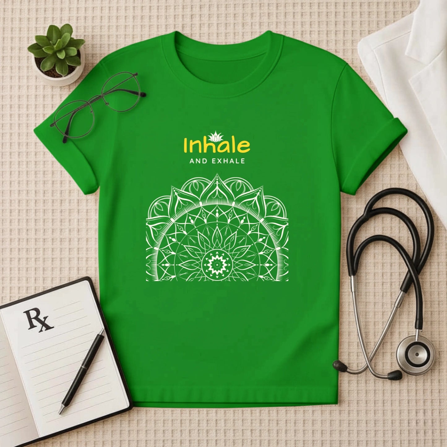 "Inhale & Exhale" Mandala T-Shirt