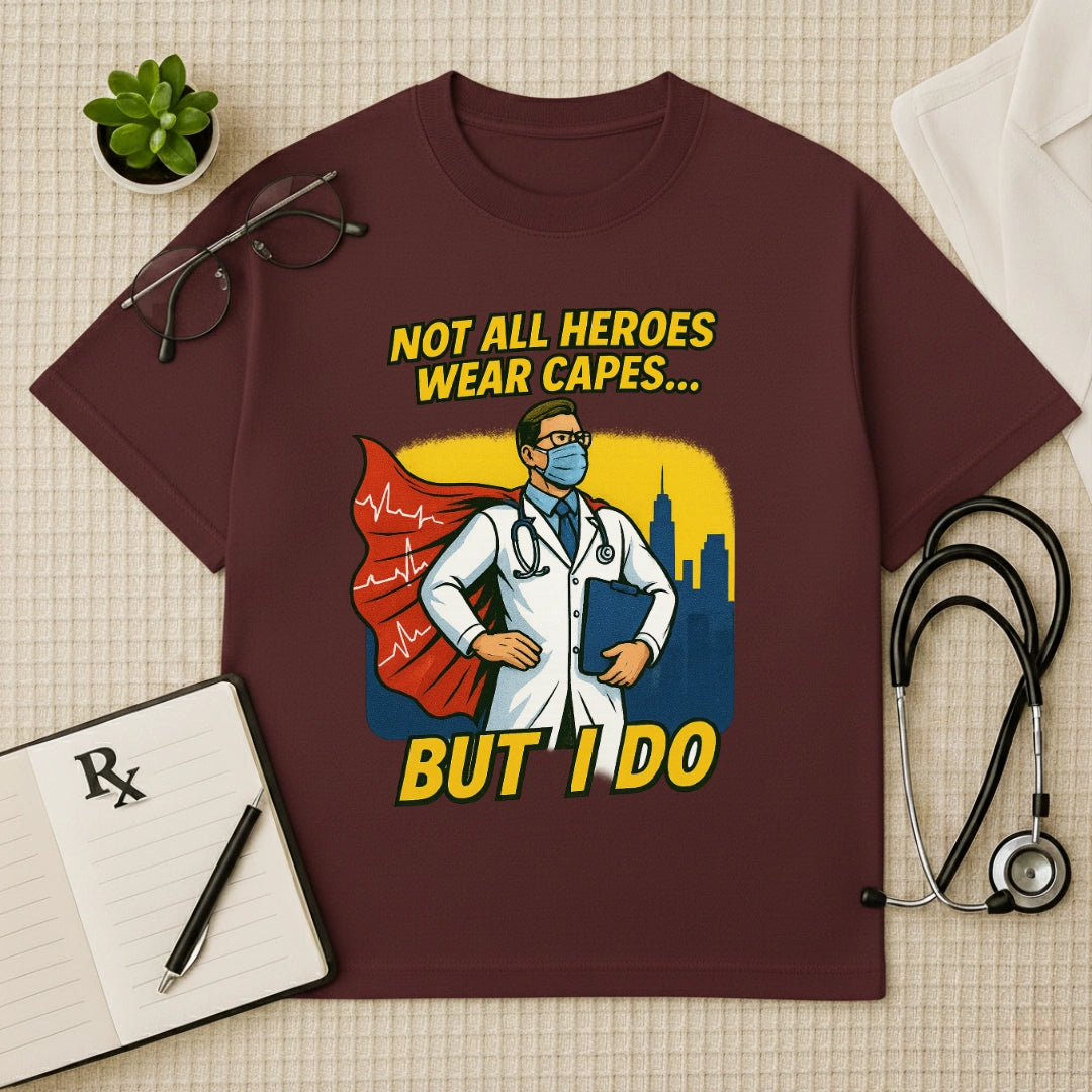 Doctor Superhero Cape Oversized T-Shirt