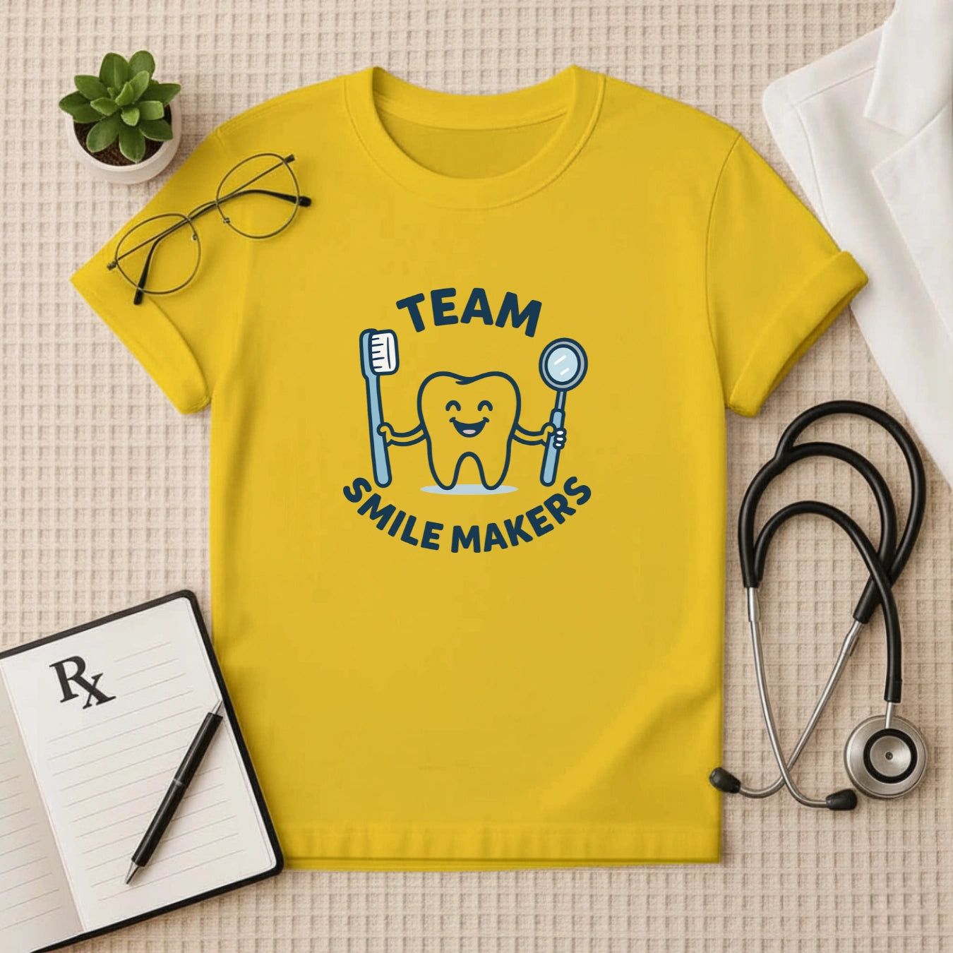 Team Smile Makers T-Shirt | Unisex Dentist Tee for Dental Staff Crew