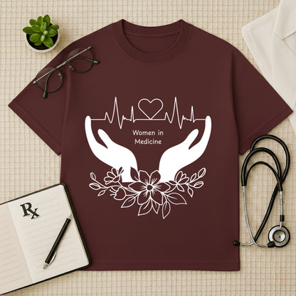 Women in Medicine Doctor Graphic Oversized T-Shirt