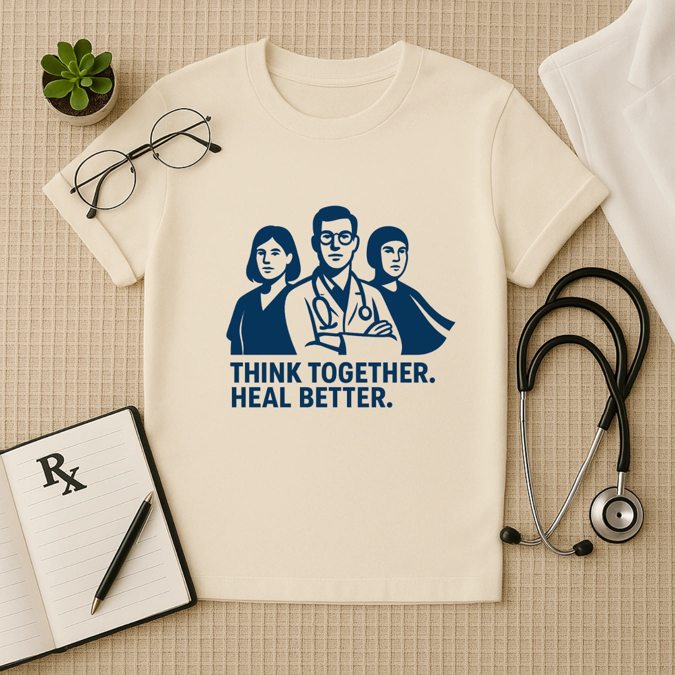 Think Together Heal Better T-Shirt | Unisex Fit for Healthcare Workers