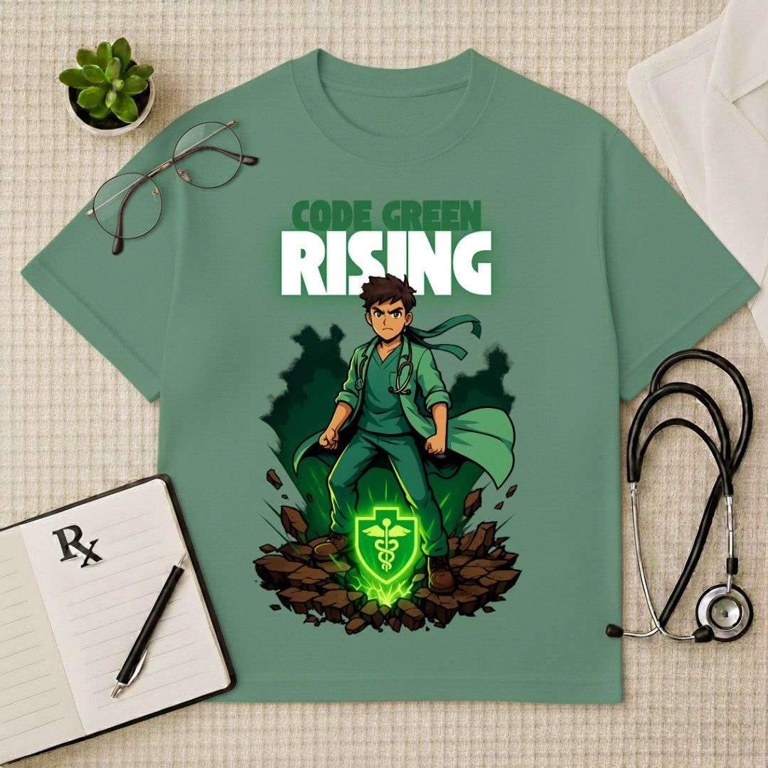 Code Green Rising Anime Doctor Oversized T-Shirt