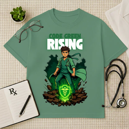 Code Green Rising Anime Doctor Oversized T-Shirt