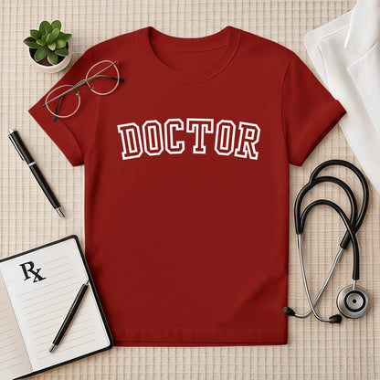 DOCTOR Varsity Bold T-shirt for Medical Professionals