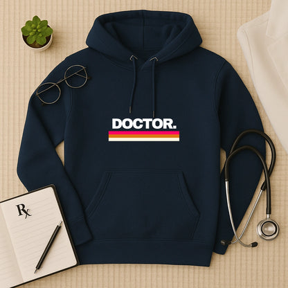 Doctor Hoodie with Retro Medical Stripe Design