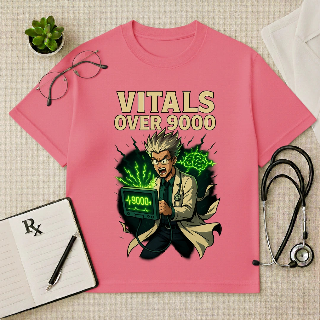 Vitals Over 9000  Anime Doc Swag Oversized Tee