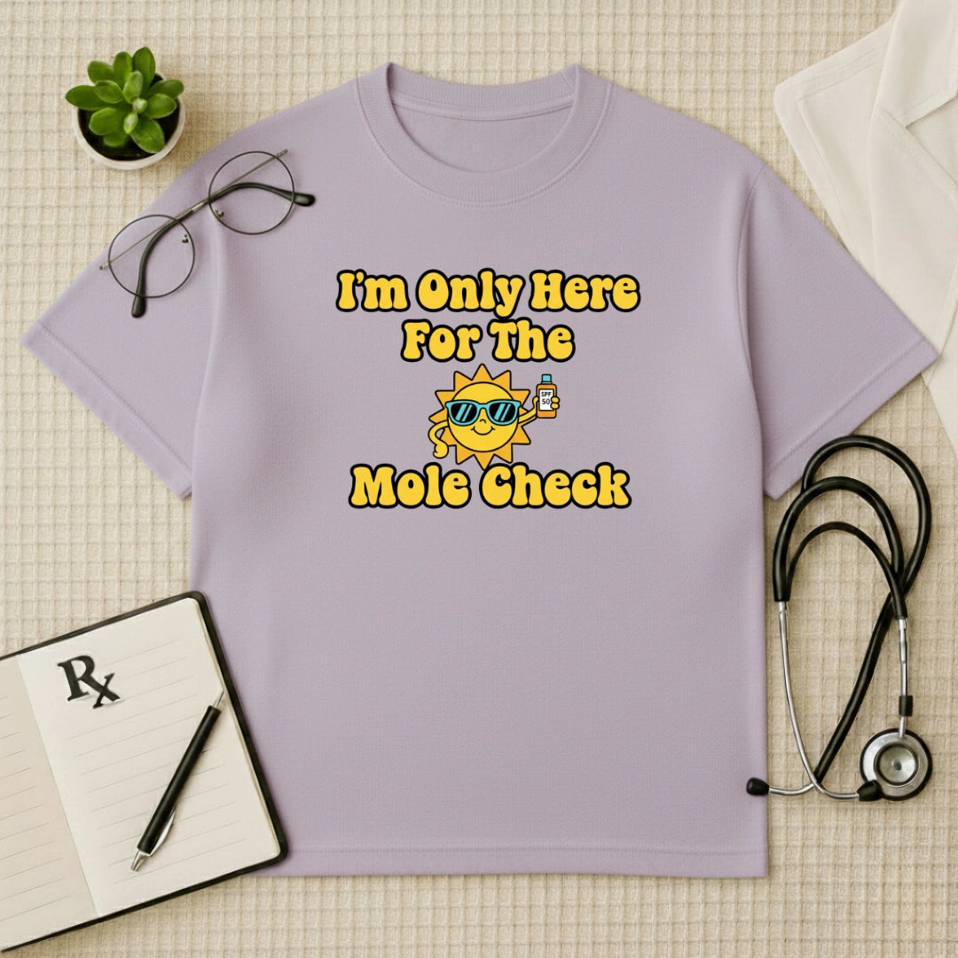 Mole Check Oversized Fun Graphic T-Shirt