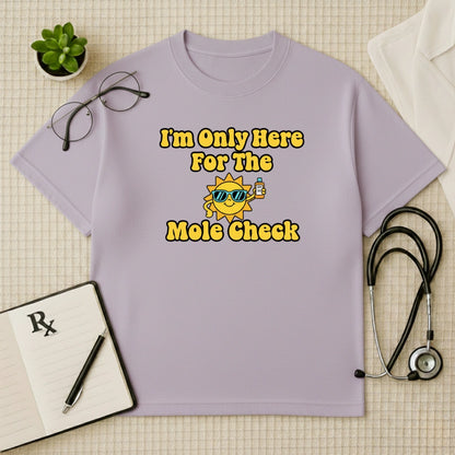 Mole Check Oversized Fun Graphic T-Shirt