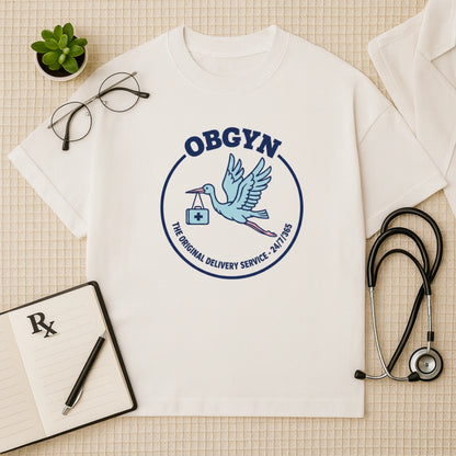OBGYN Delivery Oversized T-shirt: The Original 24/7 Delivery Service