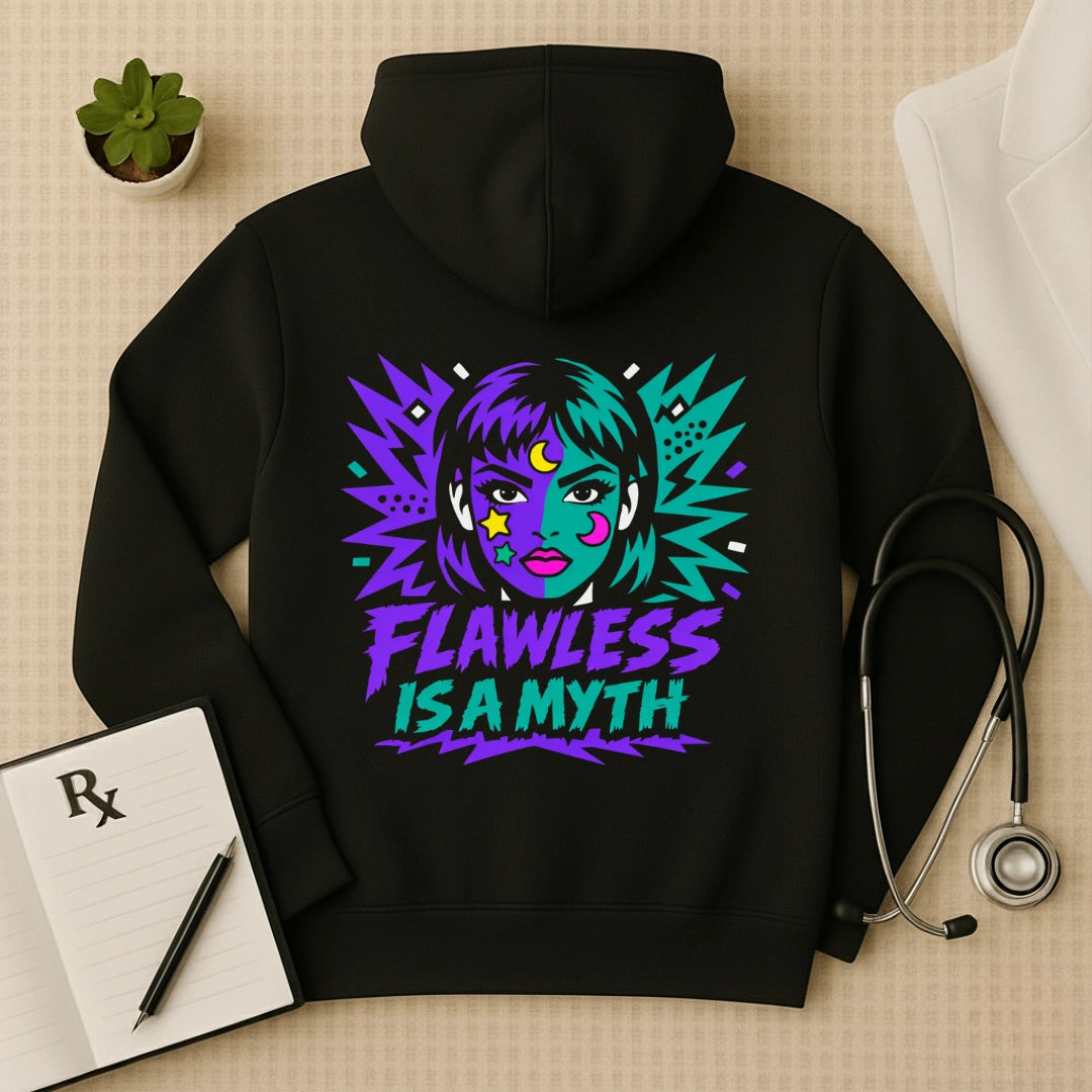 "Flawless Is A Myth" Oversized Dermatologist Hoodie