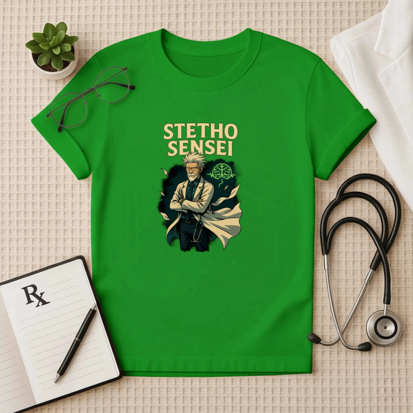 Stetho Sensei – Anime-Inspired Doctor T-shirt for Medical Pros