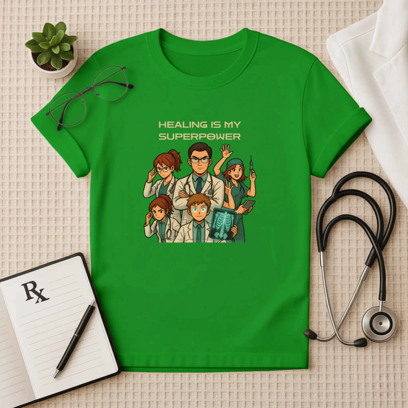 Healing Is My Superpower – Anime Medical T-Shirt for Healers & Doctors