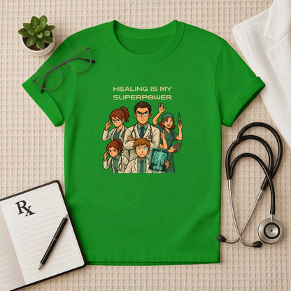 Healing Is My Superpower – Anime Medical T-Shirt for Healers & Doctors
